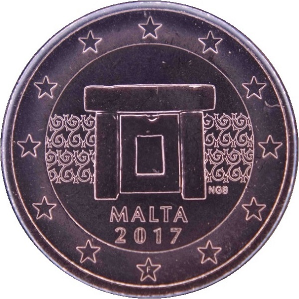 Мальта 1 Евро цент (2017) KM#