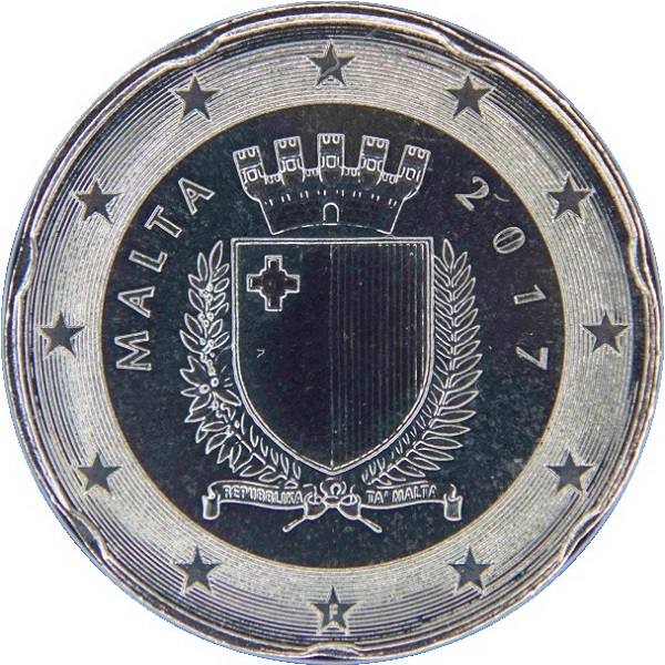 Мальта 20 Евро цент (2017) KM#