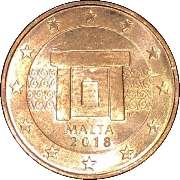 Мальта 1 Евро цент (2018) KM#