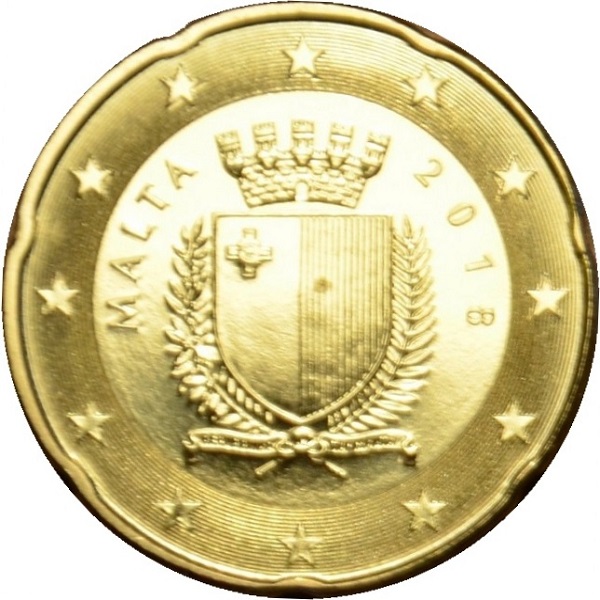 Мальта 20 Евро цент (2018) KM#