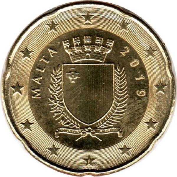 Мальта 20 Евро цент (2019) KM#