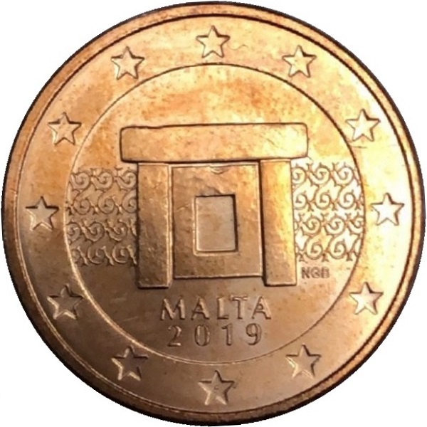 Мальта 5 Евро цент (2019) KM#