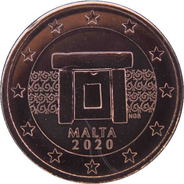 Мальта 1 Евро цент (2020) KM#