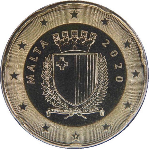 Мальта 20 Евро цент (2020) KM#