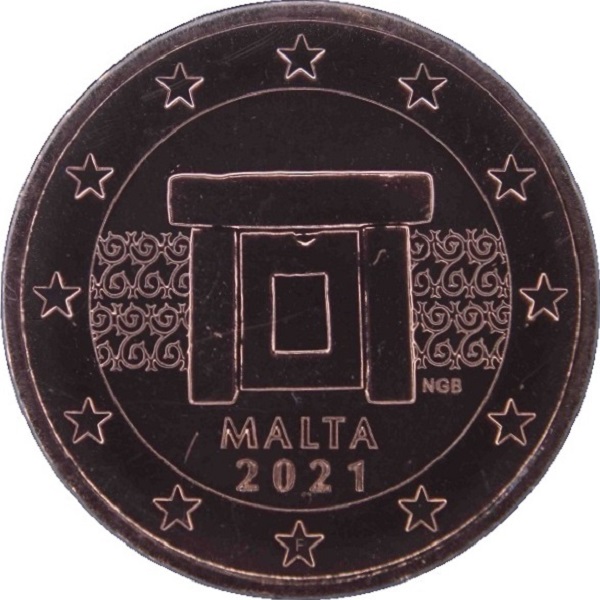 Мальта 1 Евро цент (2021) KM#