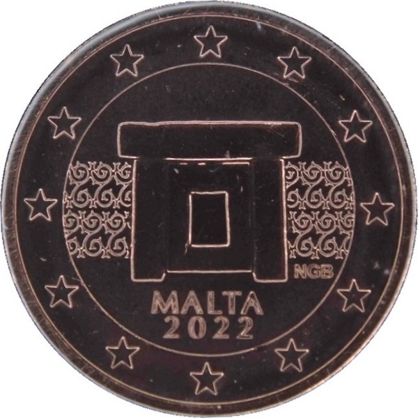 Мальта 1 Евро цент (2022) KM#