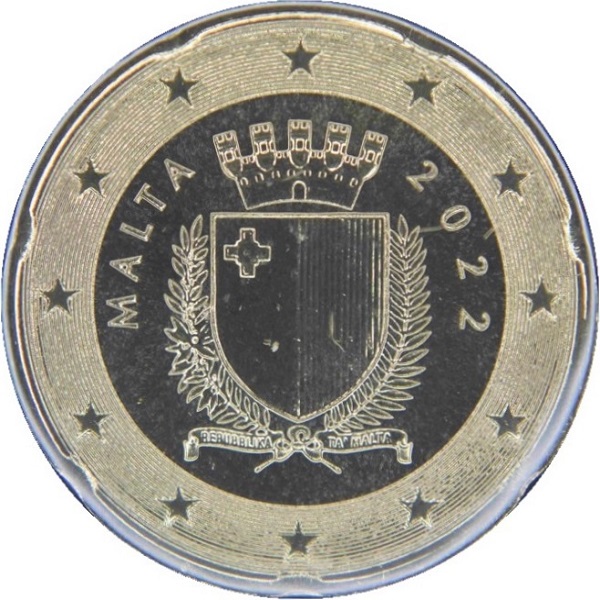 Мальта 20 Евро цент (2022) KM#