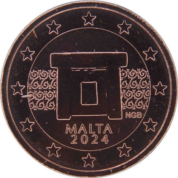 Мальта 1 Евроцент (2024) KM#