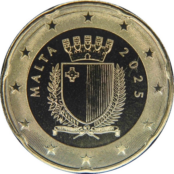 Мальта 20 Евро цент (2025) KM#