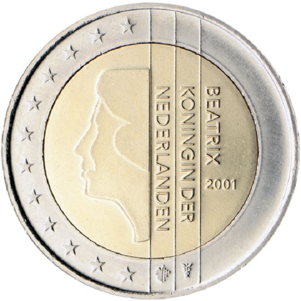 Netherlands 2 Euro (2001) KM#