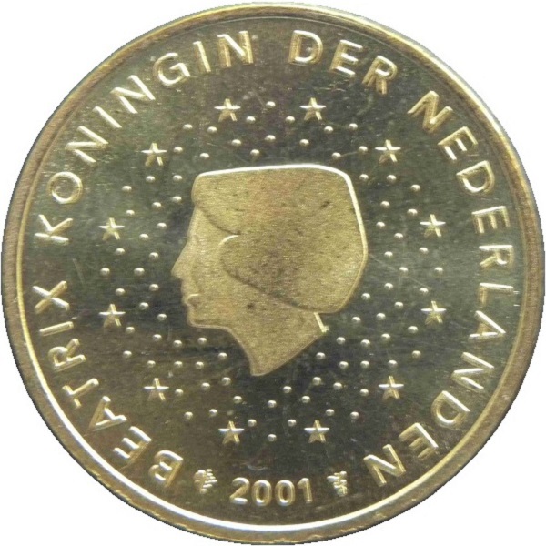 Netherlands 50 Euro cent (2001) KM#