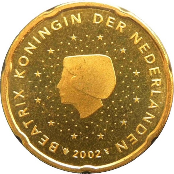 Нидерланды 20 Евро цент (2002) KM#