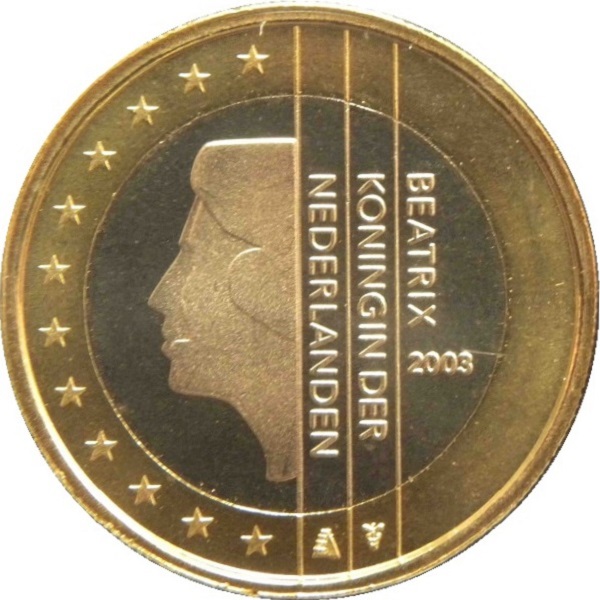 Нидерланды 1 Евро (2003) KM#