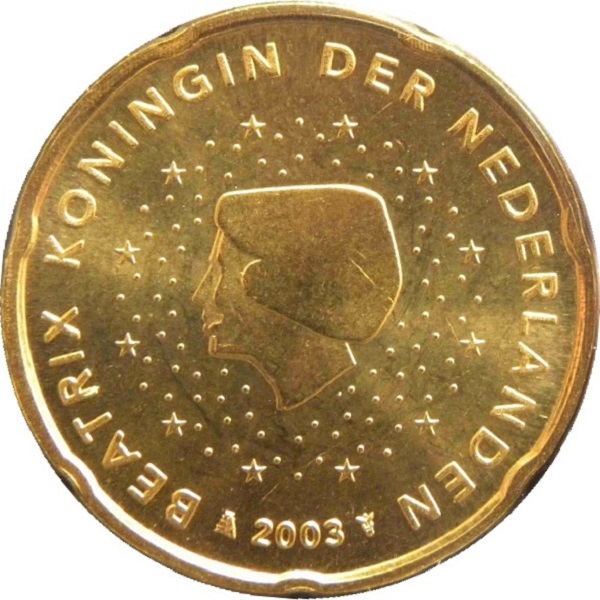 Нидерланды 20 Евро цент (2003) KM#