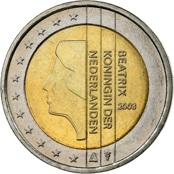 Нидерланды 2 Евро (2003) KM#