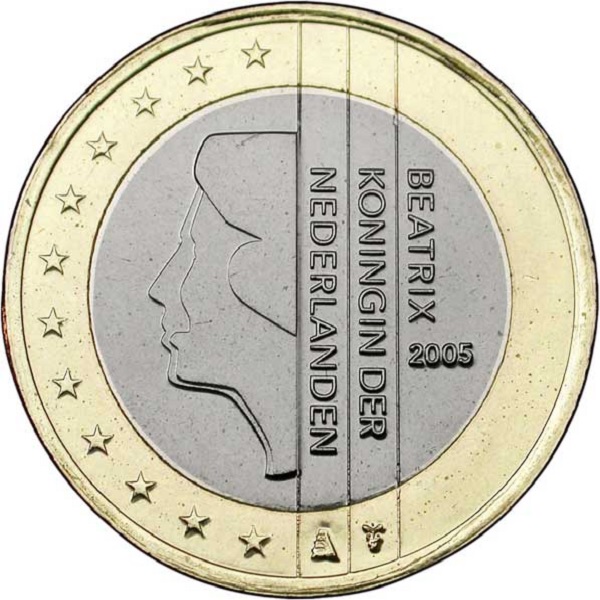 Netherlands 1 Euro (2005) KM#