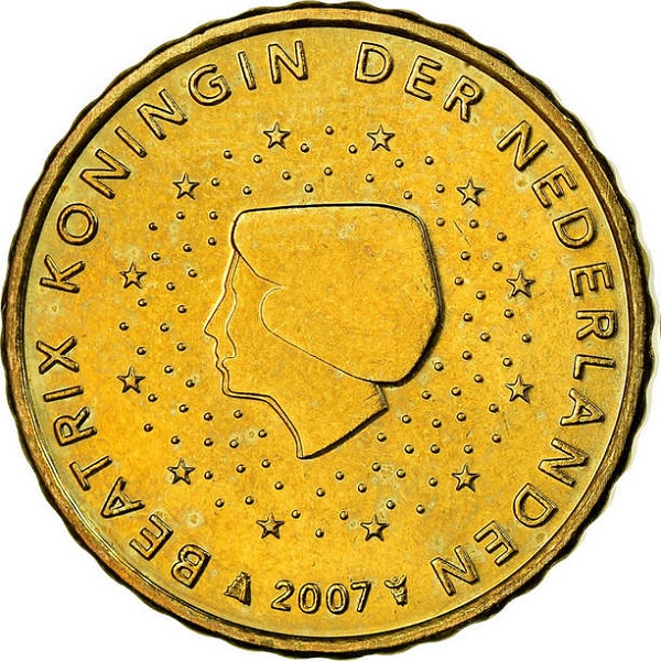 Нидерланды 10 Евро цент (2007) KM#