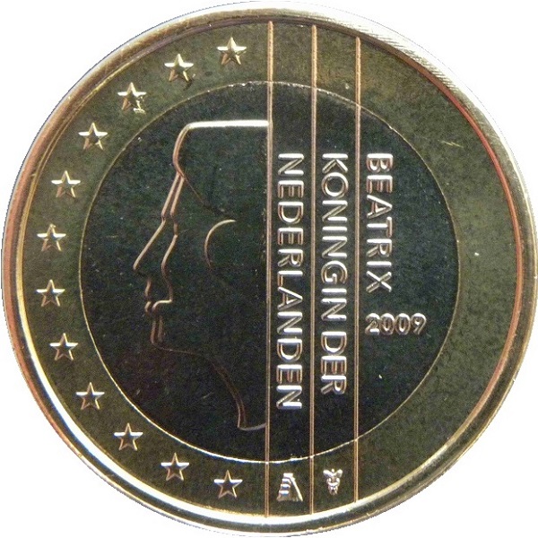 Нидерланды 1 Евро (2009) KM#