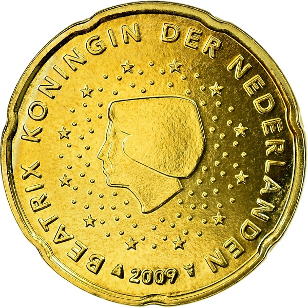 Нидерланды 20 Евро цент (2009) KM#
