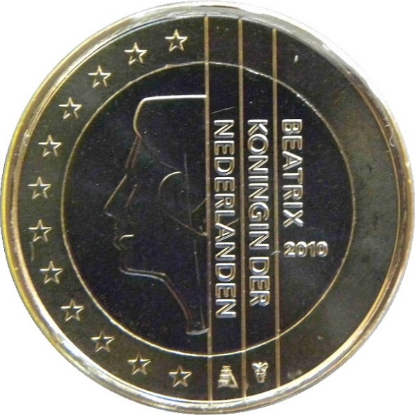Нидерланды 1 Евро (2010) KM#