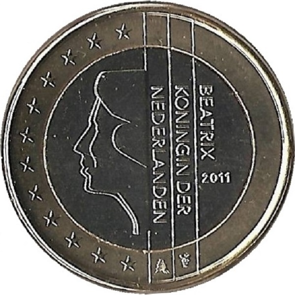 Netherlands 1 Euro (2011) KM#