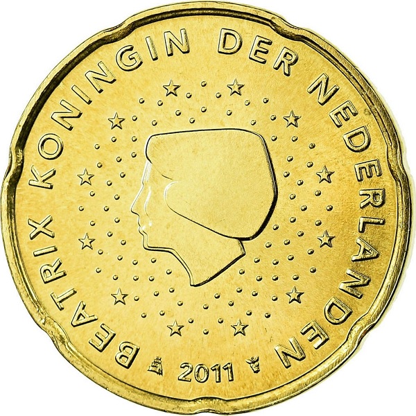 Netherlands 20 Euro cent (2011) KM#