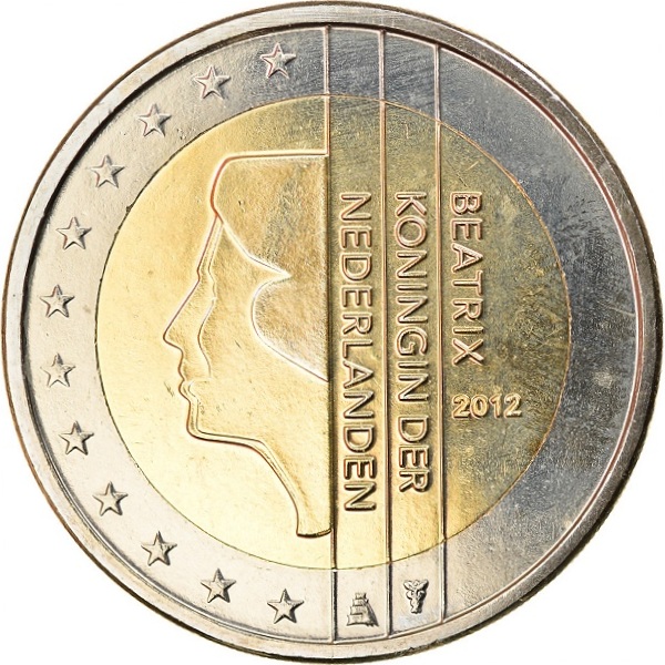 Нидерланды 2 Евро (2012) KM#