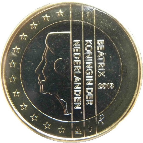 Нидерланды 1 Евро (2013) KM#