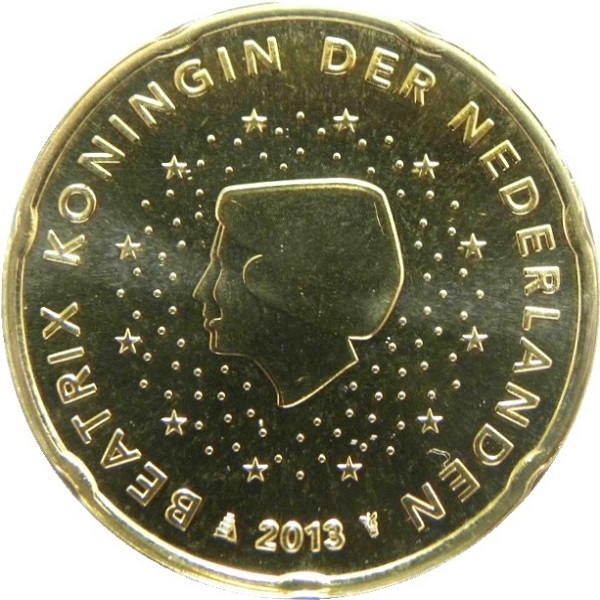Нидерланды 20 Евро цент (2013) KM#