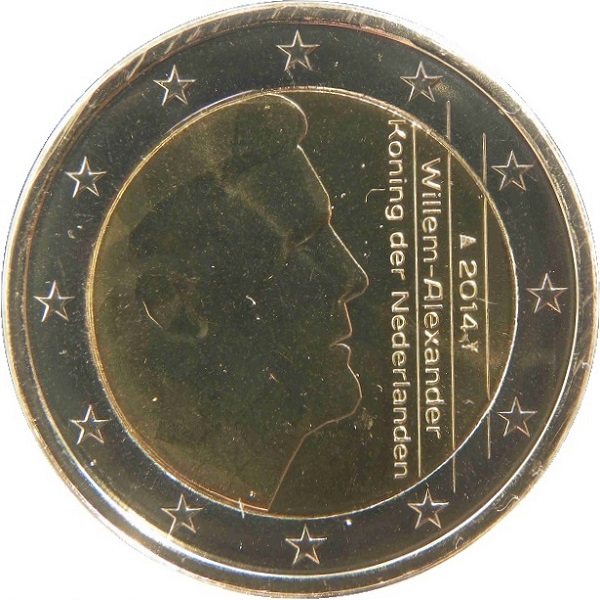 Нидерланды 2 Евро (2014) KM#