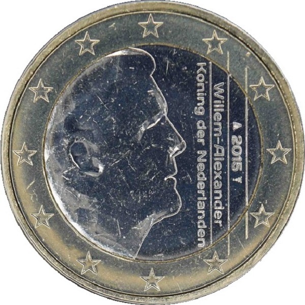 Netherlands 1 Euro (2015) KM#