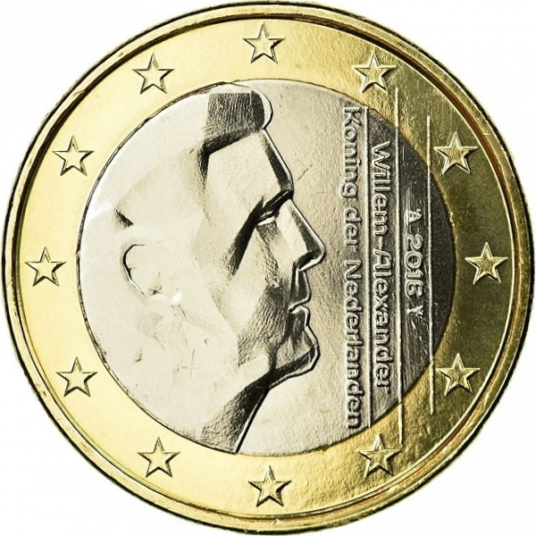 Netherlands 1 Euro (2016) KM#