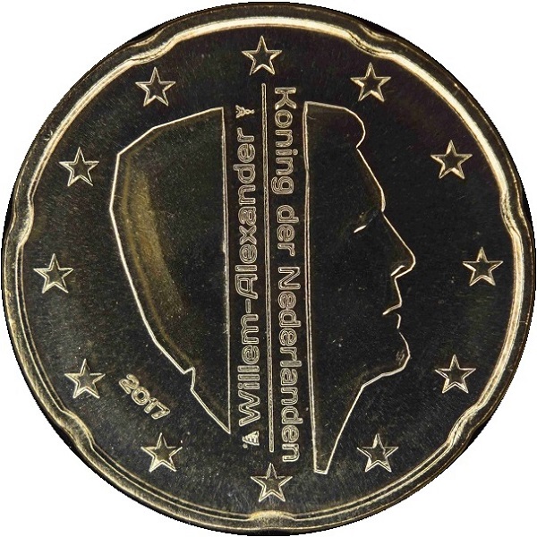 Нидерланды 20 Евро цент (2017) KM#