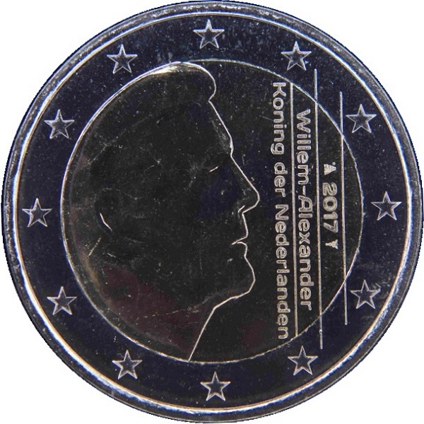 Нидерланды 2 Евро (2017) KM#
