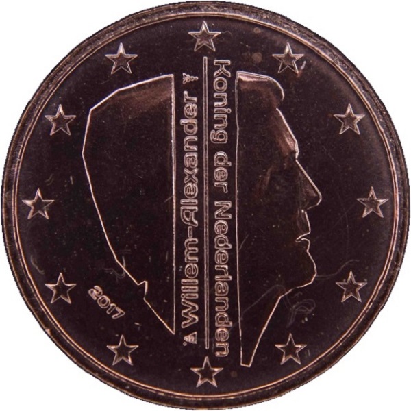 Нидерланды 2 Евро цент (2017) KM#