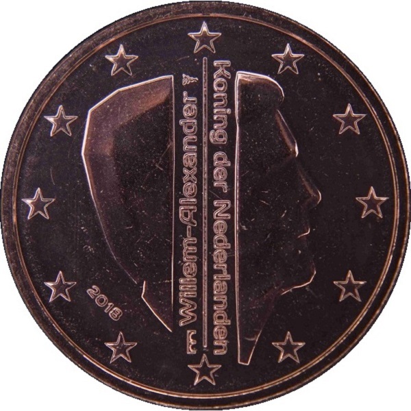 Нидерланды 2 Евро цент (2018) KM#