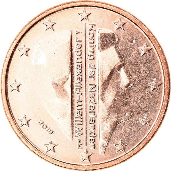 Netherlands 1 Euro cent (2019) KM#