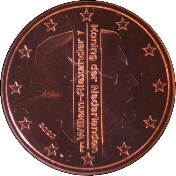 Нидерланды 1 Евро цент (2020) KM#
