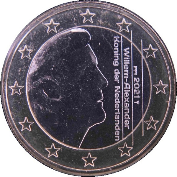 Netherlands 1 Euro (2021) KM#
