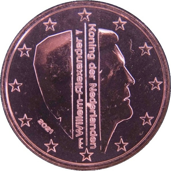Нидерланды 1 Евро цент (2021) KM#
