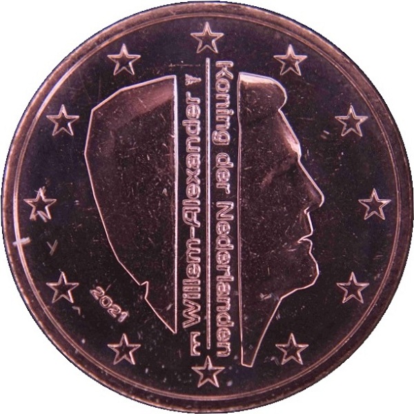 Нидерланды 2 Евро цент (2021) KM#