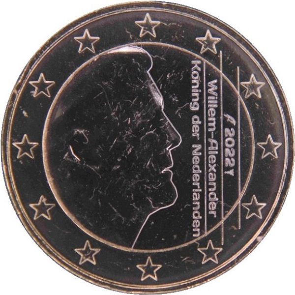 Нидерланды 1 Евро (2022) KM#