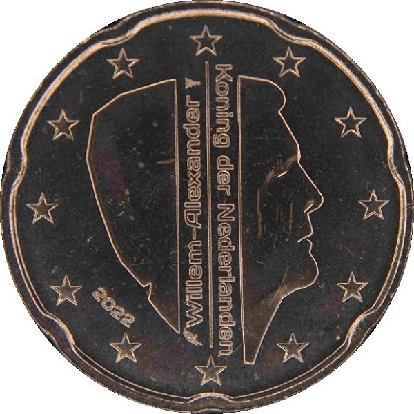 Нидерланды 20 Евро цент (2022) KM#