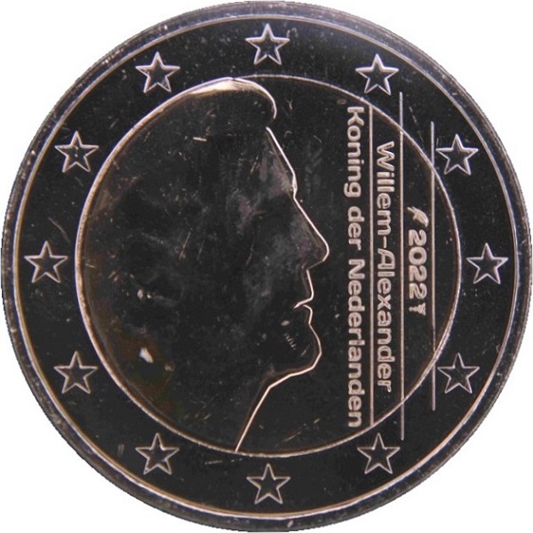 Нидерланды 2 Евро (2022) KM#