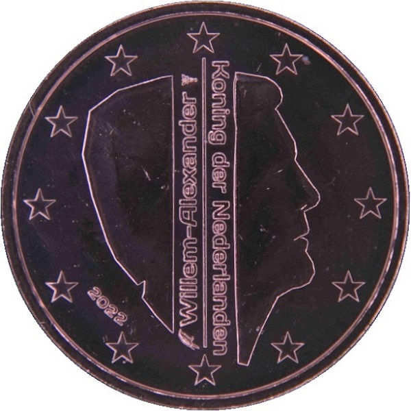 Нидерланды 2 Евро цент (2022) KM#