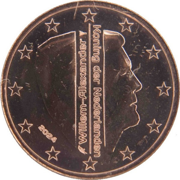 Нидерланды 1 Евроцент (2024) KM#