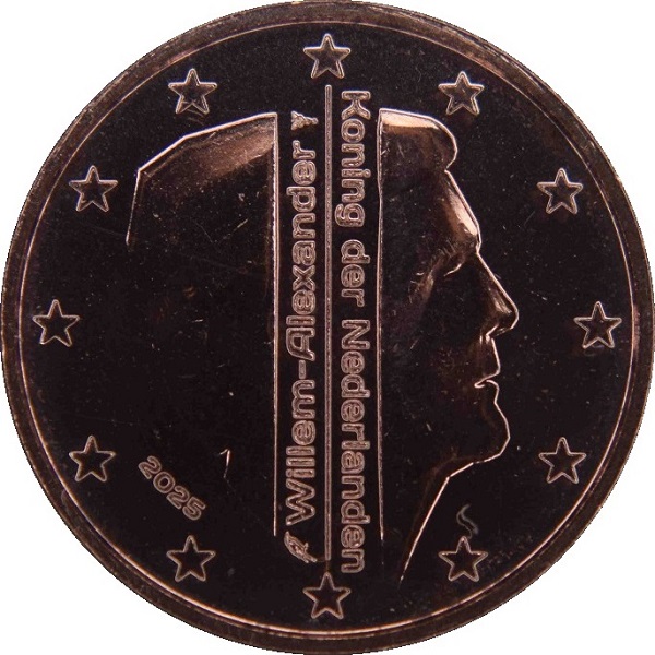 Нидерланды 1 Евроцент (2025) KM#