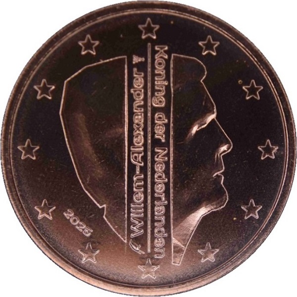 Нидерланды 2 Евроцент (2025) KM#