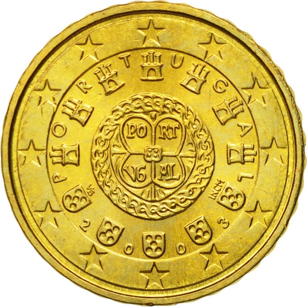 Португалия 10 Евро цент (2003) KM#