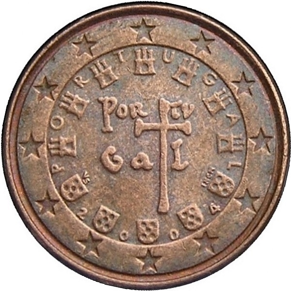 Португалия 1 Евро цент (2004) KM#
